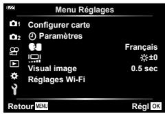 OLYMPUS TG-6 - Utilisation du Menu Réglages - 1