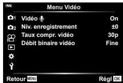 OLYMPUS TG-6 - Utilisation du Menu Video - 1