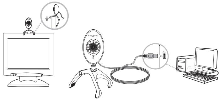 CREATIVE Live Cam Vista IM - Step 2: Connecting Your Live! Cam - 2