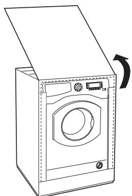 HOTPOINT CHWD 129 EU - Application du panneau d'habillage en bois sur la porte et montage du machine à laver à l'intérieur des éléments: - 2