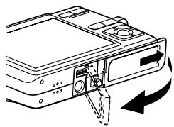 CASIO EX-Z600 - Insérer une carte mémoire dans l'appareil photo - 1