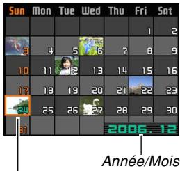 CASIO EX-Z600 - Affichage de I'ecran de calendrier - 1