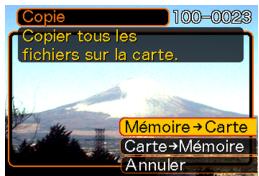 CASIO EX-Z600 - Copier tous les fichiers de la mémoire de l'appareil photo sur une carte mémoire - 1
