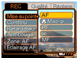 CASIO EX-Z600 - - Opérations sur l'écran de menu - 1