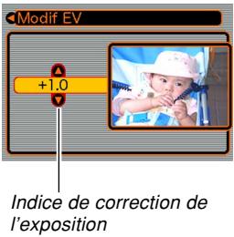 CASIO EX-Z600 - Correction de l'exposition (Modification de l'indice EV) - 1