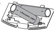 PHILIPS EXP3483 - Insertion des piles AAA (LR03, UM4) ou AY 3363 - 1