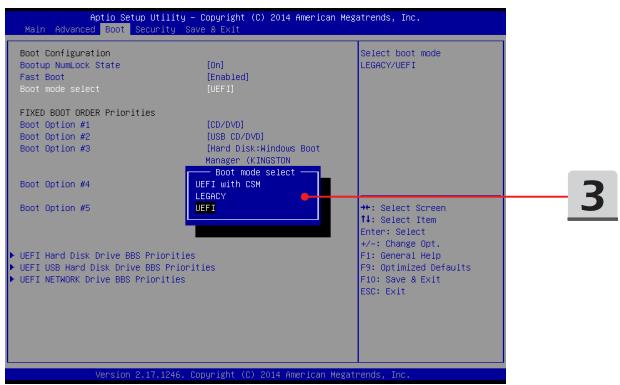 MSI GEG2 60D-447-FR - Comment sélectionner le mode de démarrage dans le BIOS pendant l'installation du système d'exploitation - 1