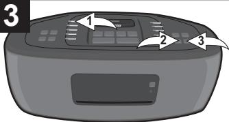 MEMOREX MI9490P - POUR RÉGLER OU RÉTABLIR L'HEURE EN COURS - 3