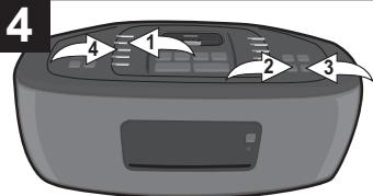 MEMOREX MI9490P - POUR RÉGLER OU RÉTABLIR L'HEURE EN COURS - 4