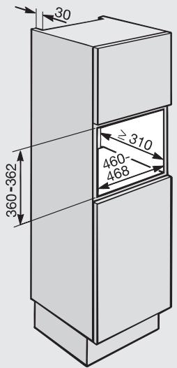 MIELE CVA 3650 - Possibilities d'encastrement et de combinaisons - 1