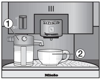MIELE CVA 3650 - Préparation de mousse de lait dans la tasse / cappuccino - 1