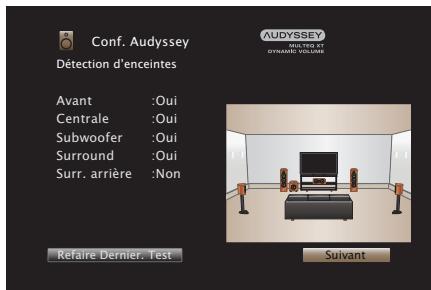 MARANTZ AMPLI_HOME_CINEMA_5R5015 - Lorsque l'enceinte détectée est affichée, Sélectionnez "Suivant" puis appuyez sur ENTER. - 1