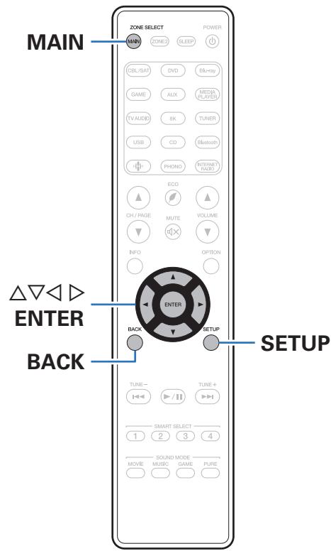 MARANTZ AMPLI_HOME_CINEMA_5R5015 - Plan du menu de l'interface graphique - 1
