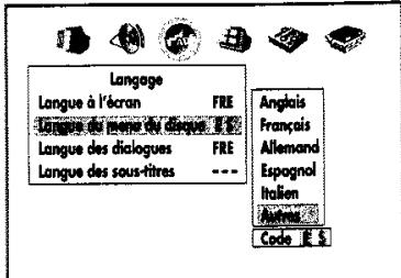 TOSHIBA SD-330E - Langue du menu du disque DVD - 1