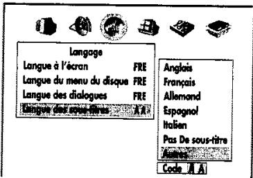 TOSHIBA SD-330E - Langue des sous-titres DVD - 1