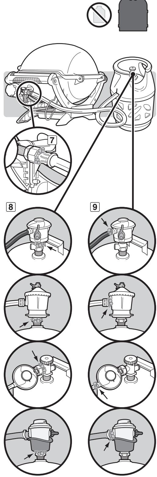 WEBER 50040053 - AVERTISSEMENT : n'allumez pas les brûleurs pendant la vérification de l'étanchéité. - 3