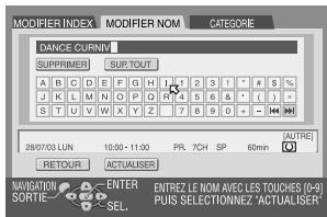JVC DR-MV1SEF - Modification d'un nom de programme - 1