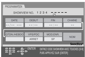 JVC DR-MV1SEF - Enregistrement programme avec le système SHOWVIEW - 3