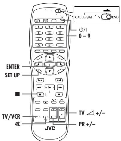 JVC DR-MV1SEF - Commutation de code 1/2/3/4 de télécommande - 2