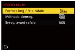 PANASONIC OMe51R - Sélectionnez [Format img / Vit. rafale]. - 1