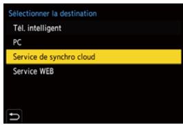 PANASONIC OMe51R - Sélectionnéz la destination [Service de synchro cloud]. - 2