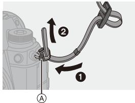 PANASONIC OMe51R - Fixation d'une bandoulière - 1