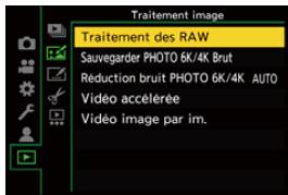 PANASONIC OMe51R - Sélectionnez [Traitement des RAW]. - 1
