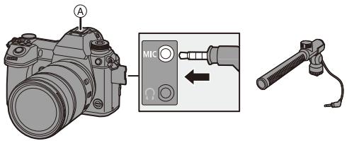 PANASONIC OMe51R - Raccordez l'appareil photo au microphone extérieur. - 1