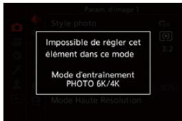 PANASONIC OMe51R - Éléments du menu grisés - 1