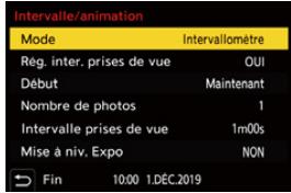 PANASONIC OMe51R - Réglez [Mode] sur [Intervallomètre]. - 1
