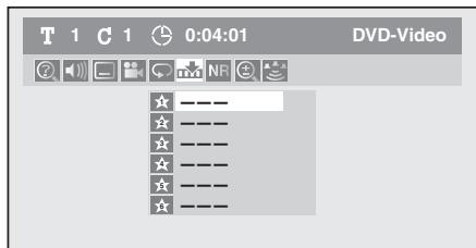 TOSHIBA DR265 - 3) Sélectionnez le nombre de repères désirés au moyen de [ / ] . Lorsque le disque atteint l'endetroit voulu, appuyez sur [ENTER]. - 1