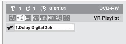 TOSHIBA DR265 - Changement de piste audio - 2