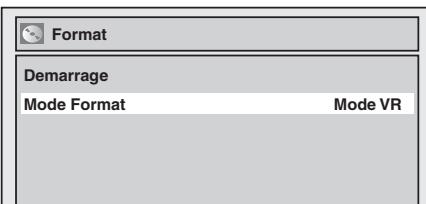 TOSHIBA DR265 - Sélectionnez « Mode Format » au moyen de [▲ /▼], puis appuyez sur [ENTER]. - 1