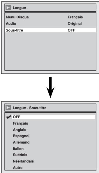 TOSHIBA DR265 - Langue sous-titres (Par défaut : OFF) - 1