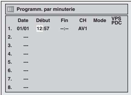TOSHIBA DR265 - Entrez l'heure de début et de fin au moyen de [ / ] , puis appuyez sur [] . - 1