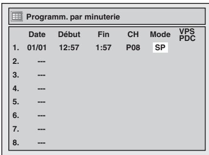 TOSHIBA DR265 - Sélectionnez le mode d'enregistrement au moyen de [ / ] , puis appuyez sur [] . - 1