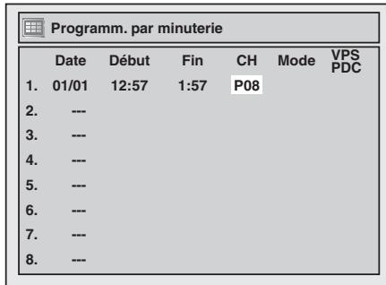 TOSHIBA DR265 - Sélectionnez le numéro de la chaîne au moyen de [▲ /▼], puis appuyez sur [▷]. - 1