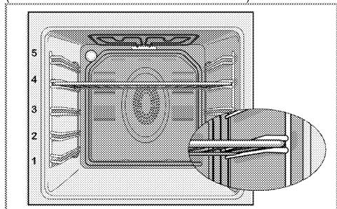 DARTY FSR63121DAC - Positions des chassin (pour modèle avec grill) - 1