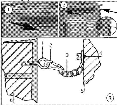 DARTY FSR63121DAC - Si vous appeareil presente 2 chaînes de sécurité; - 1