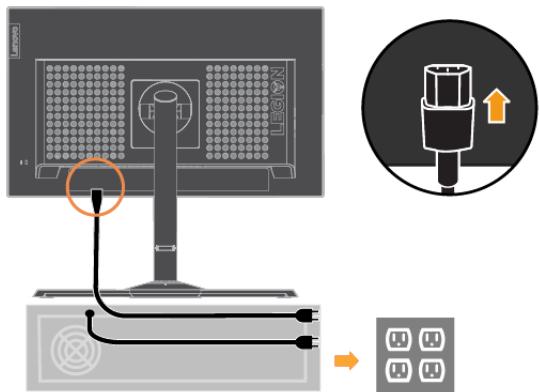 LENOVO Y25-25 - Connector et allumer votre moniteur - 26