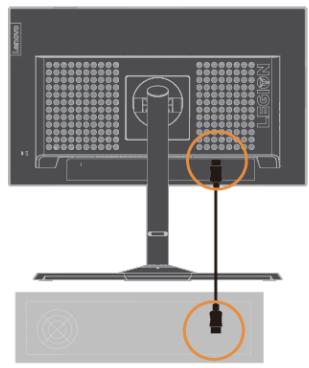 LENOVO Y25-25 - Connector et allumer votre moniteur - 5