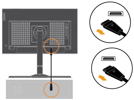 LENOVO Y25-25 - Connector et allumer votre moniteur - 4