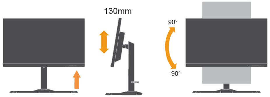 LENOVO Y25-25 - Pivotement du moniteur - 1