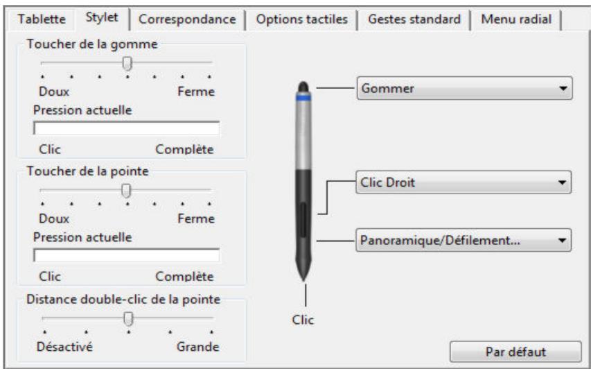 WACOM CTL-480S - RéGLAGE DU TOUCHER DE LA POINTE ET DU DOUBLE-CLIC - 1