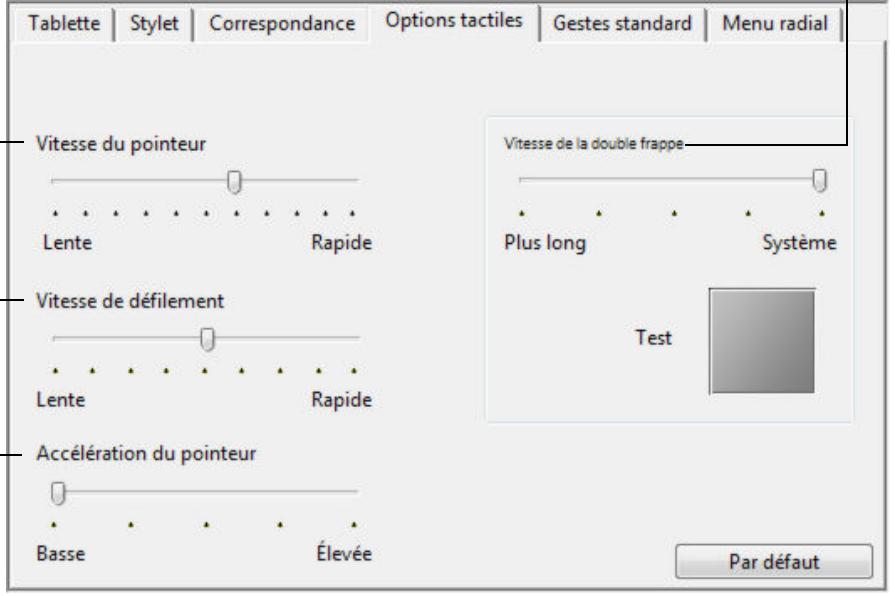 WACOM CTL-480S - RÉGLAGE DES OPTIONS TACTILES - 1
