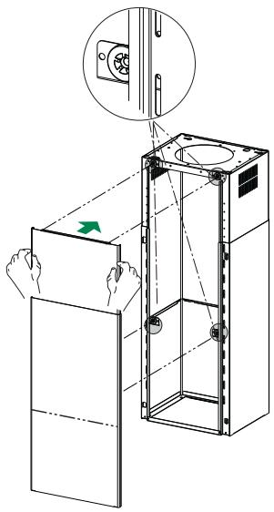 FABER PRIMA iLOT ASO - Montage du panneau et fixation du corps de hotte - 2
