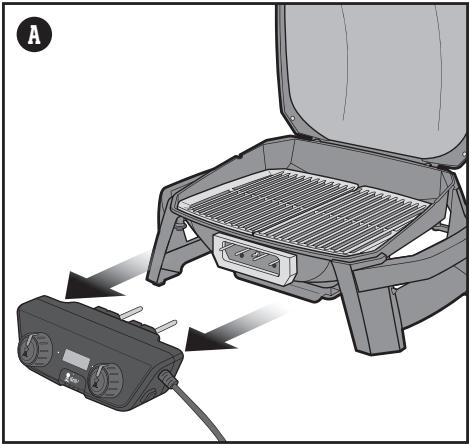 WEBER PULSE 2000 AVEC CHARIOT - Rangement du régulateur de température - 1