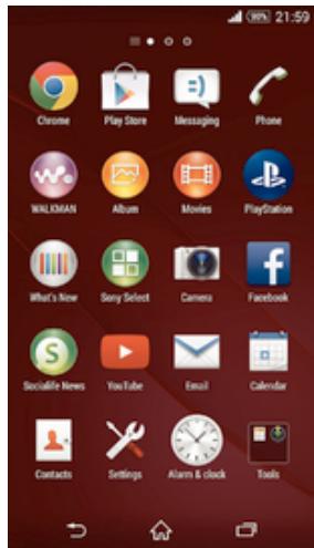 SONY Z3 BLANC - Écran Applications - 1