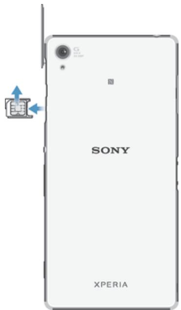 SONY Z3 BLANC - Pour insérer une carte mémoire - 1