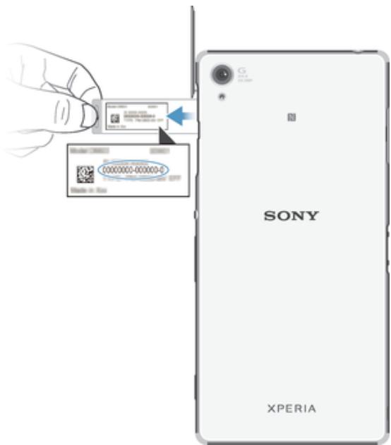 SONY Z3 BLANC - Pour afficher votre numero IMEI - 1